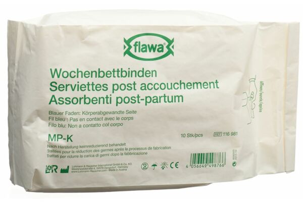 Flawa serviettes de couches MP-K traitées pour la réduction des germes sach 10 pce