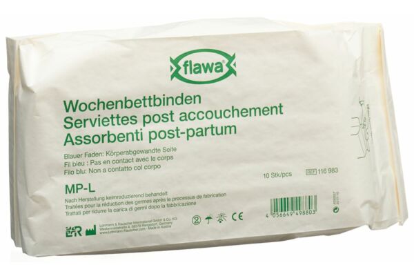 Flawa serviettes de couches MP-L traitées pour la réduction des germes sach 10 pce