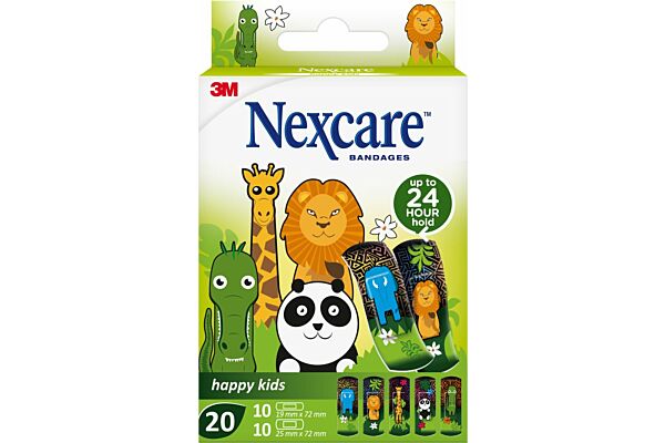 3M Nexcare Kinderpflaster Happy Kids Animals 20 Stk