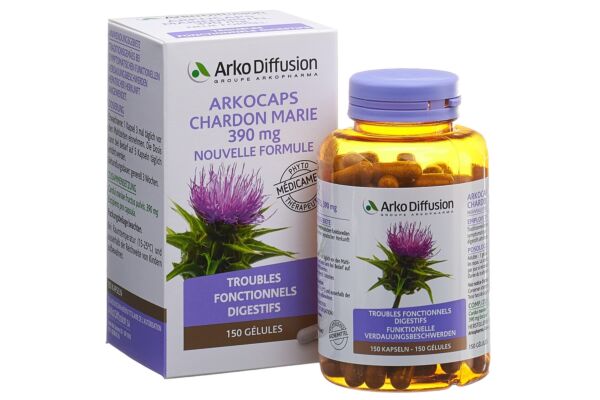 Arkocaps chardon marie caps 390 mg nouvelle formule bte 150 pce