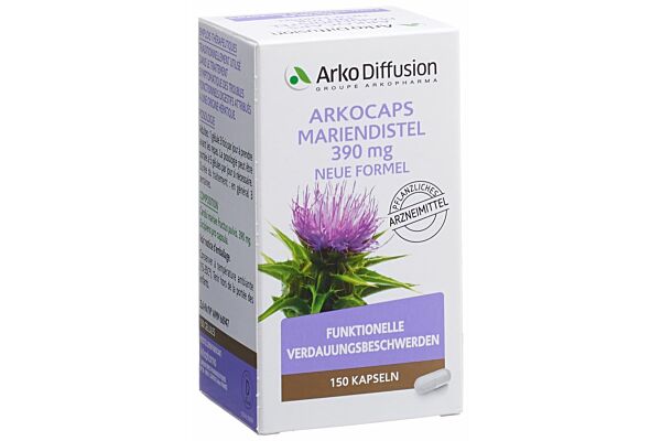Arkocaps chardon marie caps 390 mg nouvelle formule bte 150 pce