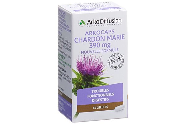 Arkocaps chardon marie caps 390 mg nouvelle formule bte 45 pce