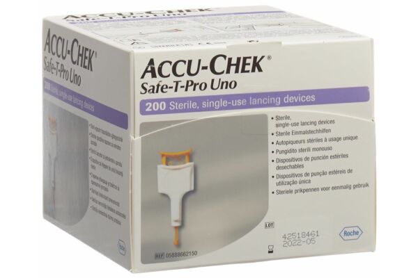 Accu-Chek Safe-T Pro Uno autopiqueur usage unique 200 pce