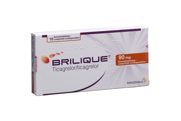 Brilique Schmelztabl 90 mg 10 Stk