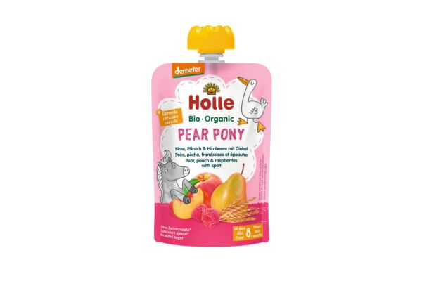 Holle Pear Pony - Pouchy Birne Pfirsich & Himbeere mit Dinkel 100 g