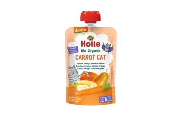 Holle Carrot Cat - pouchy carotte mangue banane et poire 100 g