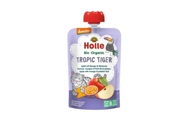 Holle Tropic Tiger - pouchy pomme mangue et fruit de la passion 100 g