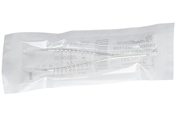 Servoprax pincette usage unique 12.5cm anatomique stérile transparent