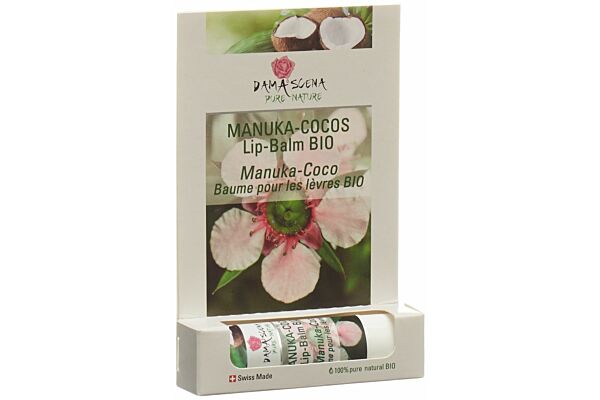 Damascena Manuka Coco baume pour les lèvres bio stick 4.5 g