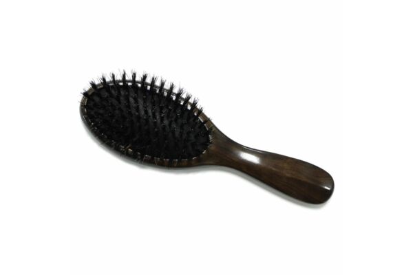 Herba brosse à cheveux huilé poils de sanglier et nylon ovale bois de hêtre certifié FSC