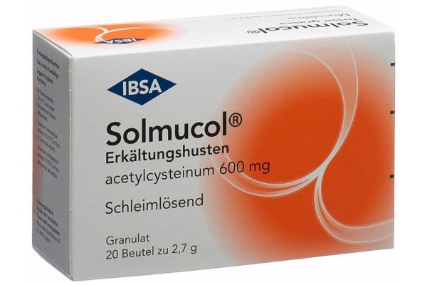 Solmucol toux grasse gran 600 mg sach 20 pce