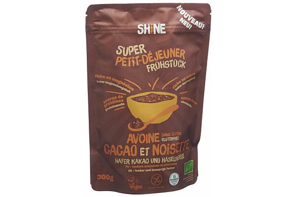 SHINE Petit Déjeuner Avoine Cacao Cru & Noisette sach 300 g