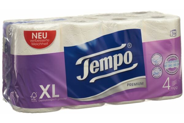 Tempo Toilettenpapier Premium weiss 4lagig 110 Blatt 16 Stk
