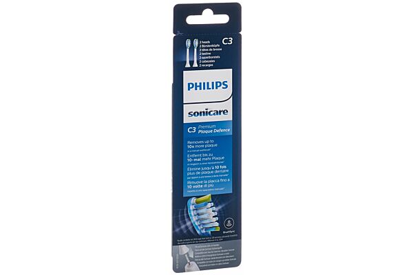 Philips Sonicare tête de rechange C3 Premium Plaque Deffence HX9042/17 2 pce