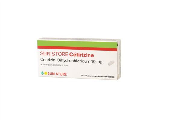 SUN STORE Cétirizine cpr pell 10 mg 10 pce