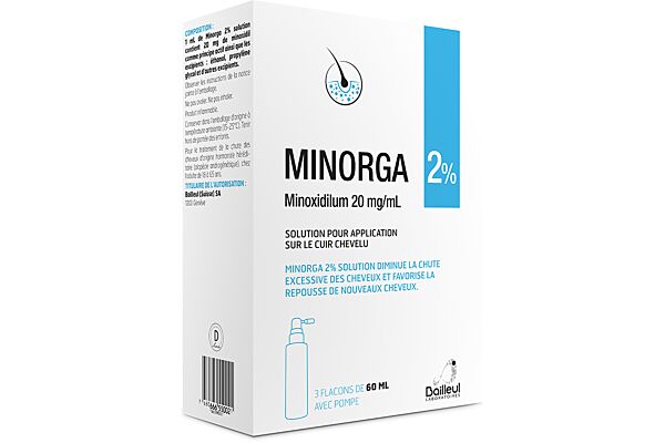 Minorga Lös 2 % 3 Fl 60 ml