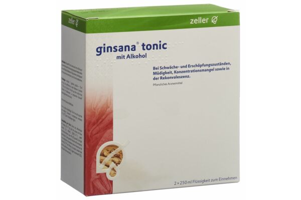 Ginsana Tonic mit Alkohol Flüssigkeit zum Einnehmen 2 Fl 250 ml