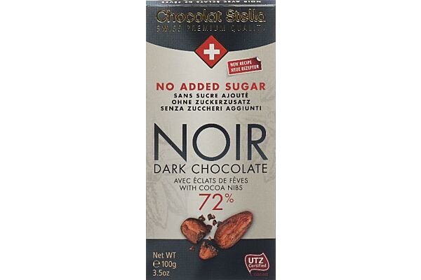 Chocolat noir 72% sans sucres - Chocolat sans sucre