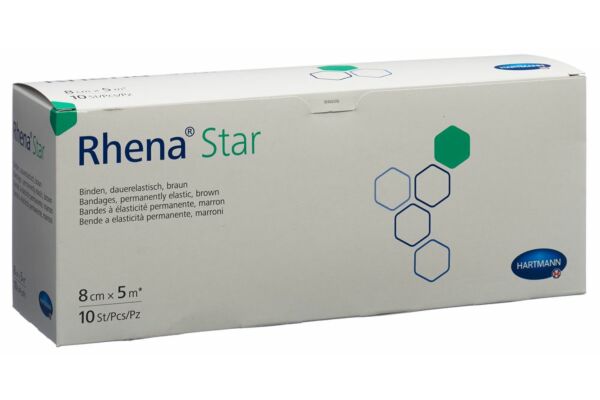 Rhena Star Elastische Binde 8cmx5m hautfarbig offen 10 Stk