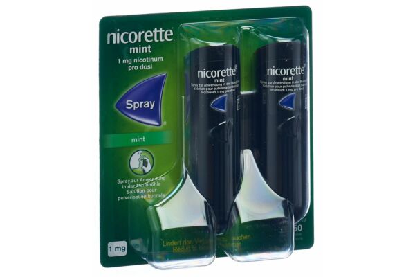 Nicorette Mint Spray zur Anwendung in der Mundhöhle 2 x 150 Dos