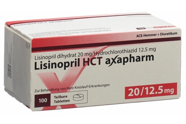 Lisinopril HCT Axapharm Tabl 20/12.5 mg 100 Stk