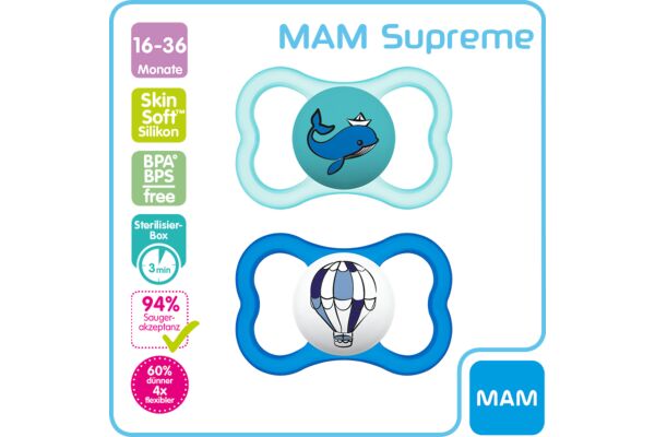 MAM Supreme lolette silicone 16-36 mois 2 pce à petit prix