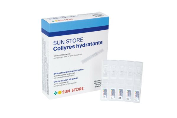 SUN STORE Collyres hydratants 20 monodos 0.4 ml