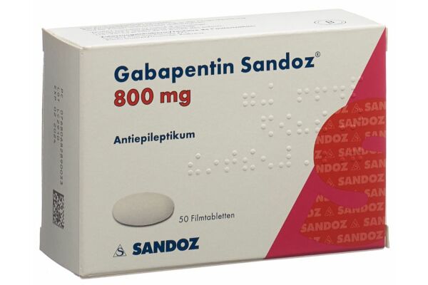 Gabapentin Sandoz Filmtabl 800 mg 50 Stk