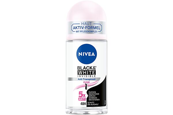 Nivea Female déo Invisible for Black & White clear roll-on 50 ml