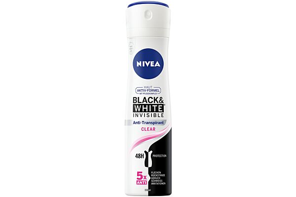 Nivea Female déo Invisible for Black & White aéros Clear spr 150 ml