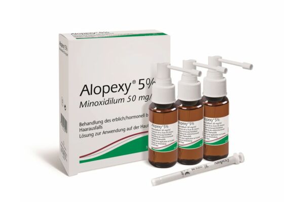 Alopexy Lös 5 % 3 Spr 60 ml
