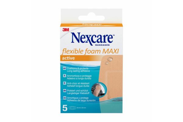 3M Nexcare Flexible Foam Maxi Active 50x101mm 5 pce