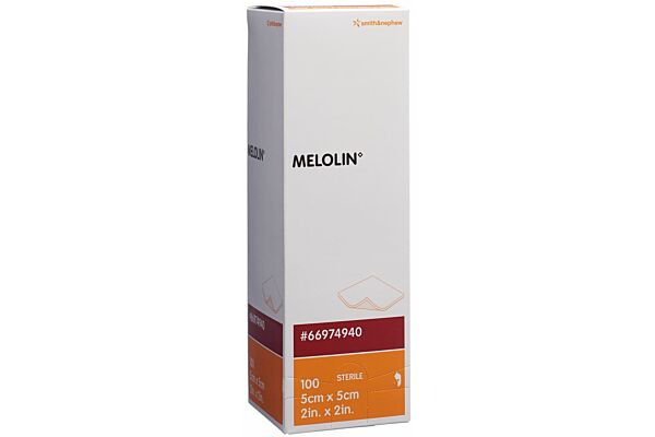 MELOLIN compr absorbante 5x5cm stérile 100 sach