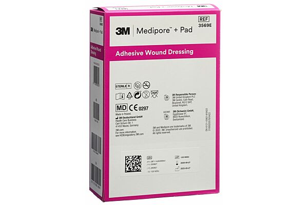3M Medipore+Pad 10x15cm compresse 5x10.5cm 25 pce