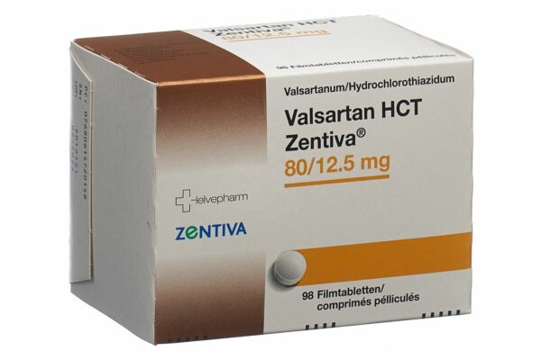 Valsartan HCT Zentiva Filmtabl 80/12.5 mg 98 Stk
