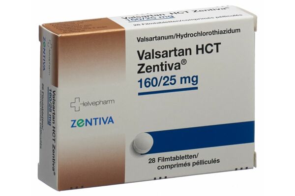 Valsartan HCT Zentiva Filmtabl 160/25 mg 28 Stk