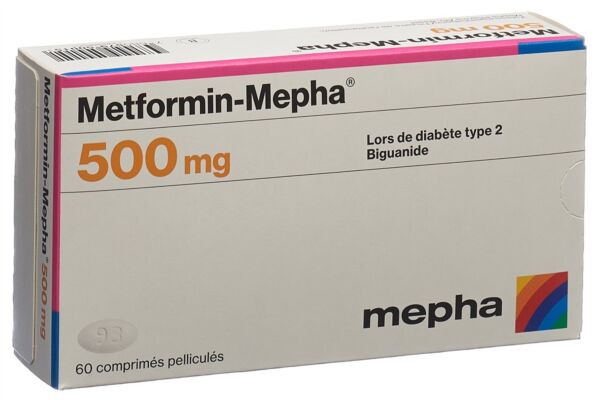 Metformin-Mepha cpr pell 500 mg 60 pce