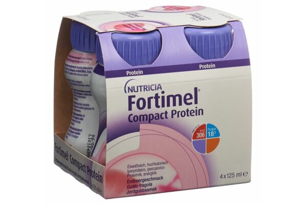 Fortimel Compact Protein Erdbeere 4 Fl 125 ml