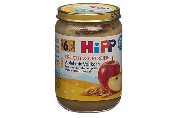 HiPP bio bouillie riche en céréales et pommes verre 190 g