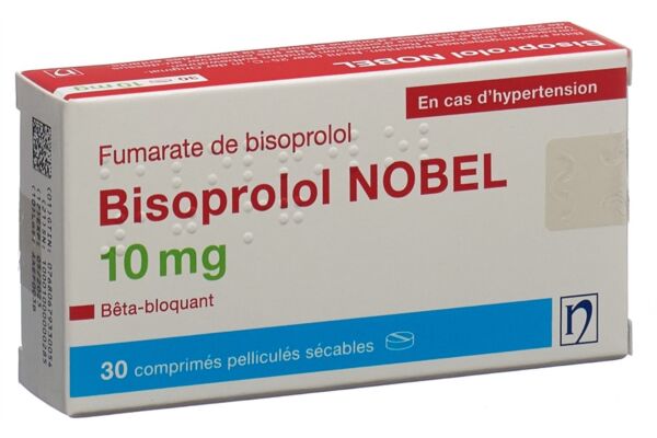 Bisoprolol NOBEL Filmtabl 10 mg 30 Stk