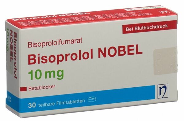 Bisoprolol NOBEL Filmtabl 10 mg 30 Stk
