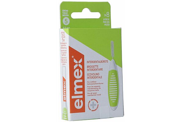 elmex brossette interdentaire 0.8mm vert 8 pce
