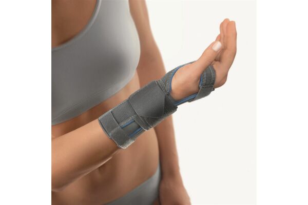 Bort soutien pour le poignet avec attelle en aluminium XL avec bande gauche gris