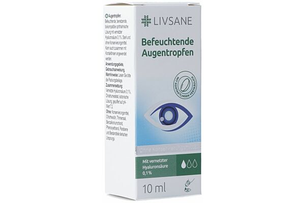 Livsane Befeuchtende Augentropfen Fl 10 ml