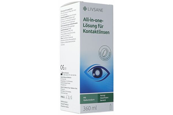Livsane All-in-one-Lösung für Kontaktlinsen Fl 360 ml