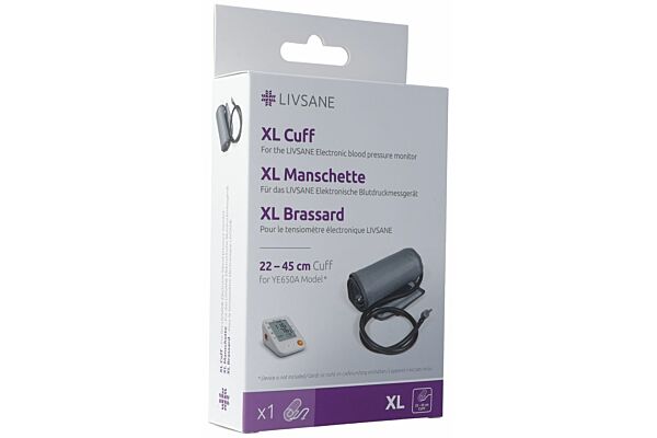 Livsane Manschette XL 22-45cm zu Blutdruckmessgerät YE650A