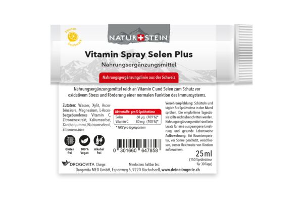 Naturstein Vitamin Selen plus Spray 25 ml