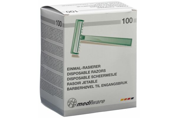 Mediware rasoir jetable avec protection de la lame non stérile vert box 100  pce à petit prix