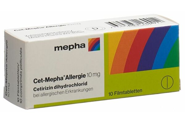 Cet-Mepha Allergie Filmtabl 10 mg 10 Stk