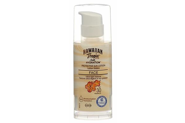 Hawaiian Tropic lotion solaire silk hydration visage IP30 dist 50 ml